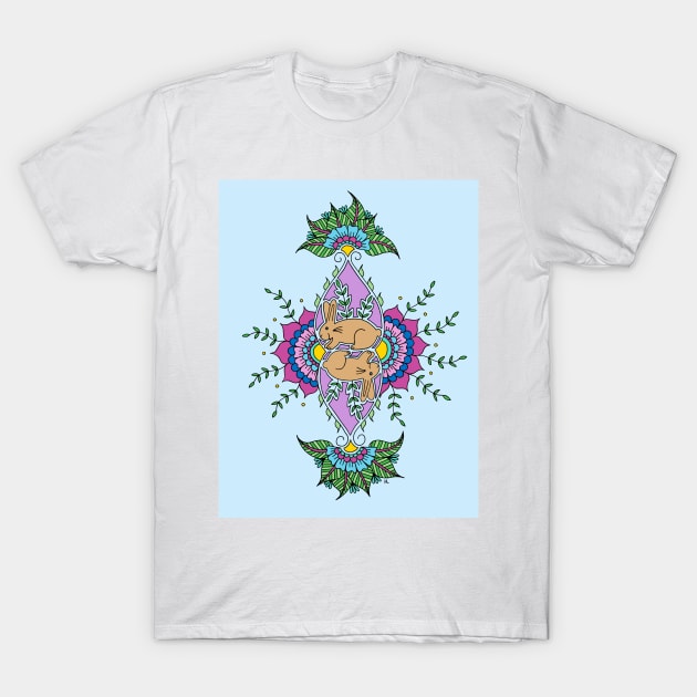 Spring Rabbits T-Shirt by HLeslie Design